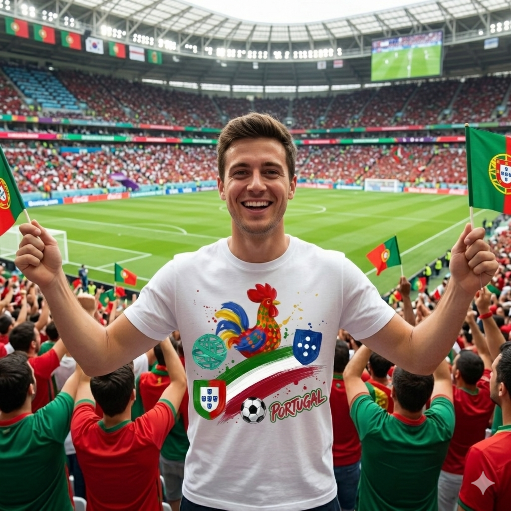 🏆 Portugal Super Fan Edition: Premium Cotton Football Tee