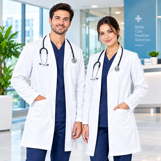 Premium White Lab Coat for Doctors, Nurses & Medical Professionals – Professional Medical Coat