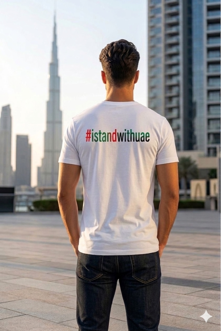 Proud Of UAE Men Cotton Half Sleeves T-Shirt TTF-UAE - The Trendy Fashions