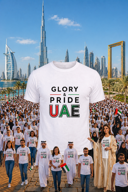 Glory & Pride UAE Men Cotton Half Sleeves T-Shirt TTF-UAE - The Trendy Fashions