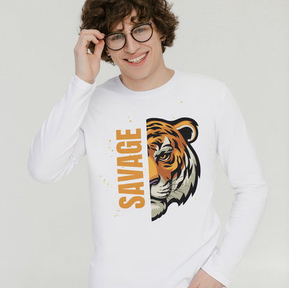 Men's Printed Full Sleeves T-Shirt TTF-202 - Stylish and Comfortable Design - The Trendy Fashions
