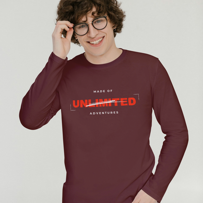 Men Cotton Full Sleeves Sticker Printed T-Shirt TTF-229 - The Trendy Fashions
