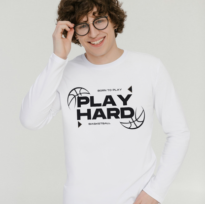 Men Cotton Full Sleeves Sticker Printed T-Shirt TTF-230 - The Trendy Fashions