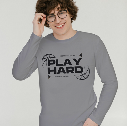 Men Cotton Full Sleeves Sticker Printed T-Shirt TTF-230 - The Trendy Fashions