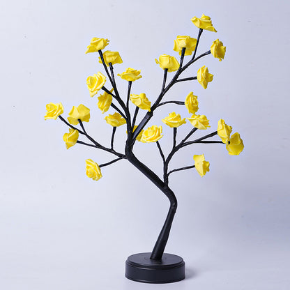 Table Lamp Flower Tree Rose Lamps Fairy Desk Night Lights USB Operated Gifts For Wedding Valentine Christmas Decoration