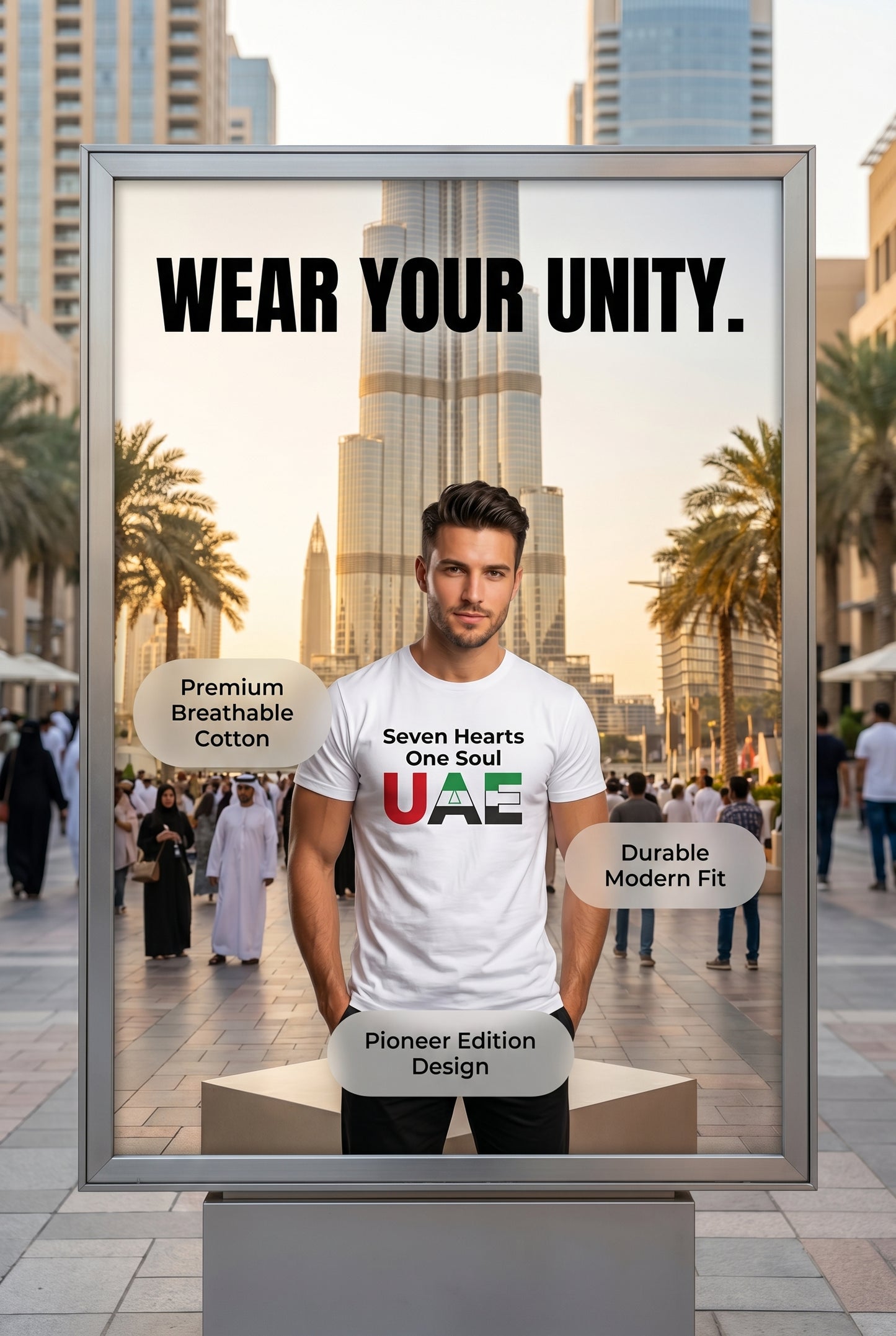 Seven hearts one soul Men Cotton Half Sleeves Tees - The Trendy Fashions