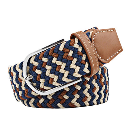Elastic Woven Belt Corrugated All-match Casual Women's Canvas