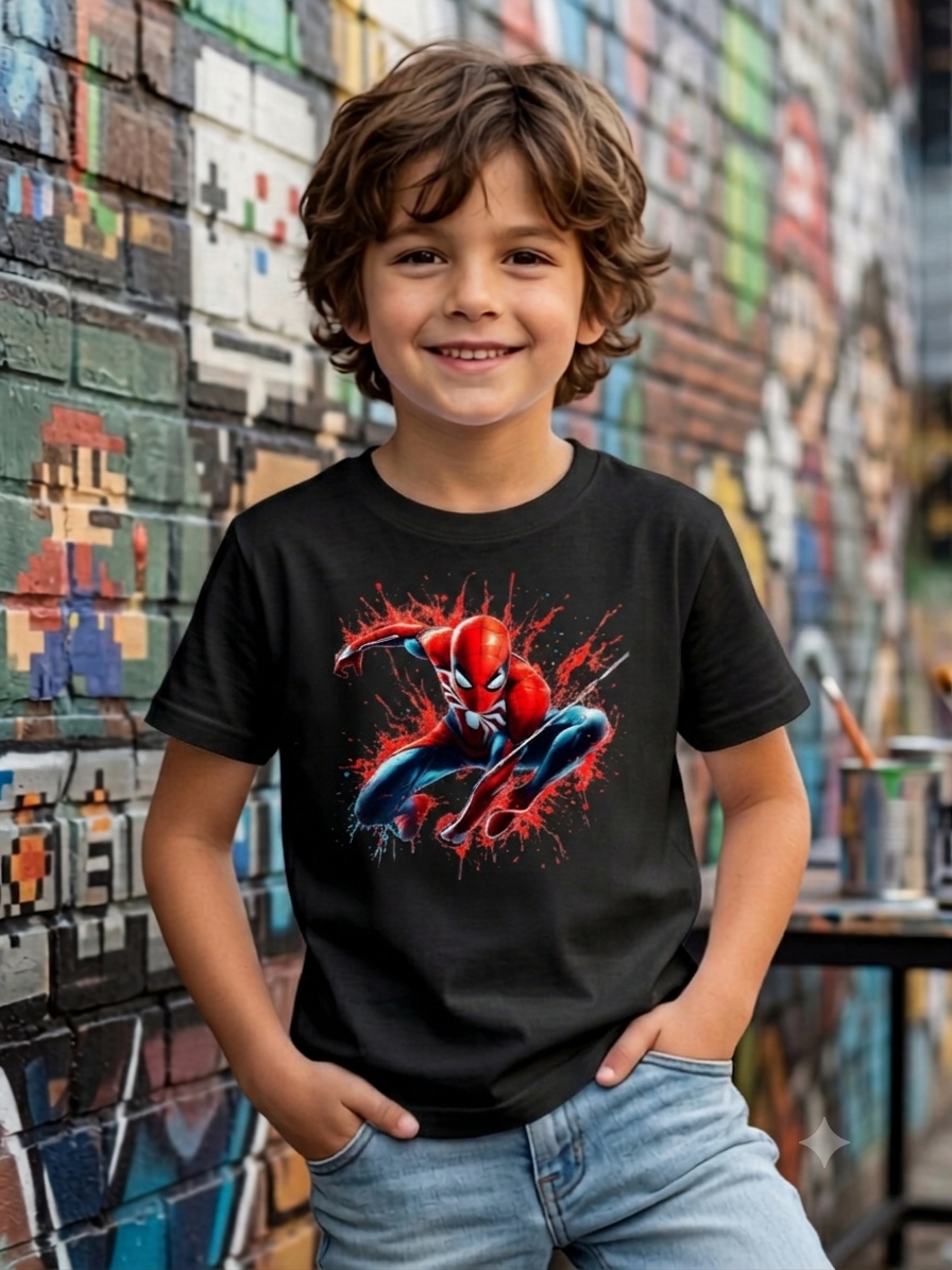 Spider-Man Kid Cotton T-Shirt Half Sleeves TTF-1005