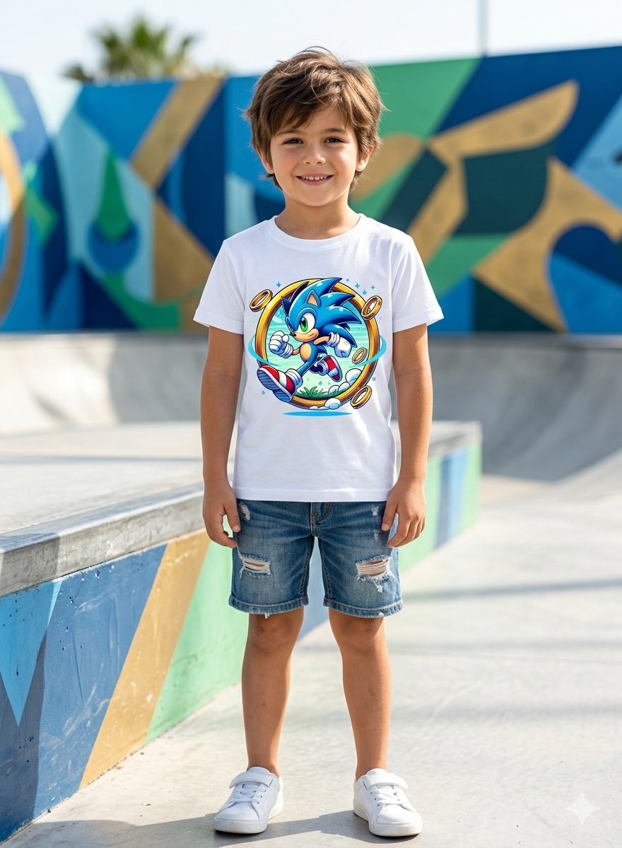 Sonic Kid Cotton T-Shirt Half Sleeves TTF-1017