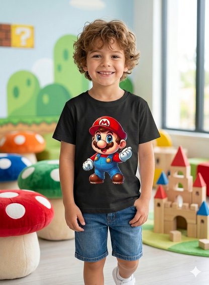 Mario Kid Cotton T-Shirt Half Sleeves TTF-1016