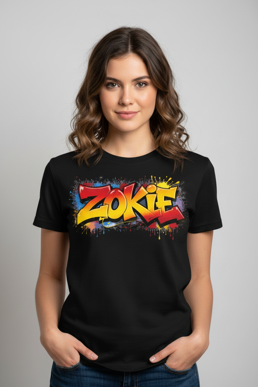 ZOKIE Female Smile Cotton Half Sleeves T-Shirt TTF-502