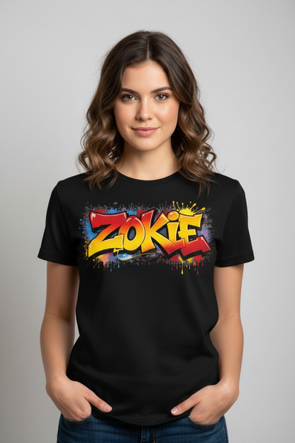 ZOKIE Female Smile Cotton Half Sleeves T-Shirt TTF-502