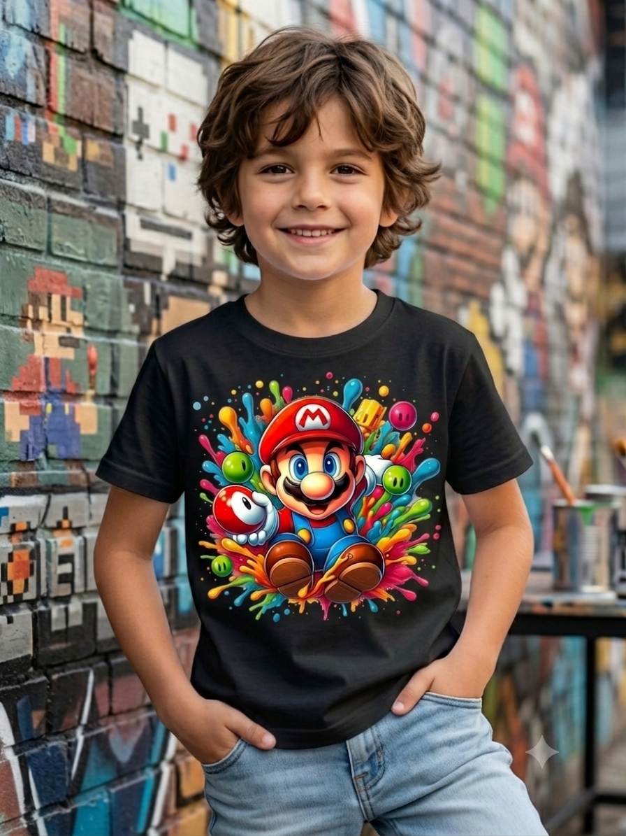 Mario Kid Cotton T-Shirt Half Sleeves TTF-1011
