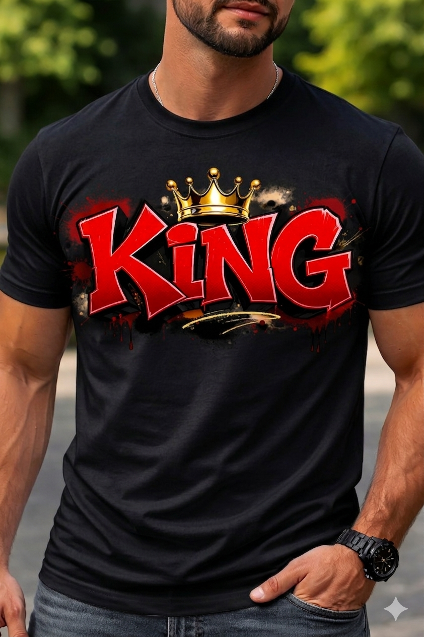 King Men Cotton Half Sleeves T-Shirt TTF-507 - The Trendy Fashions