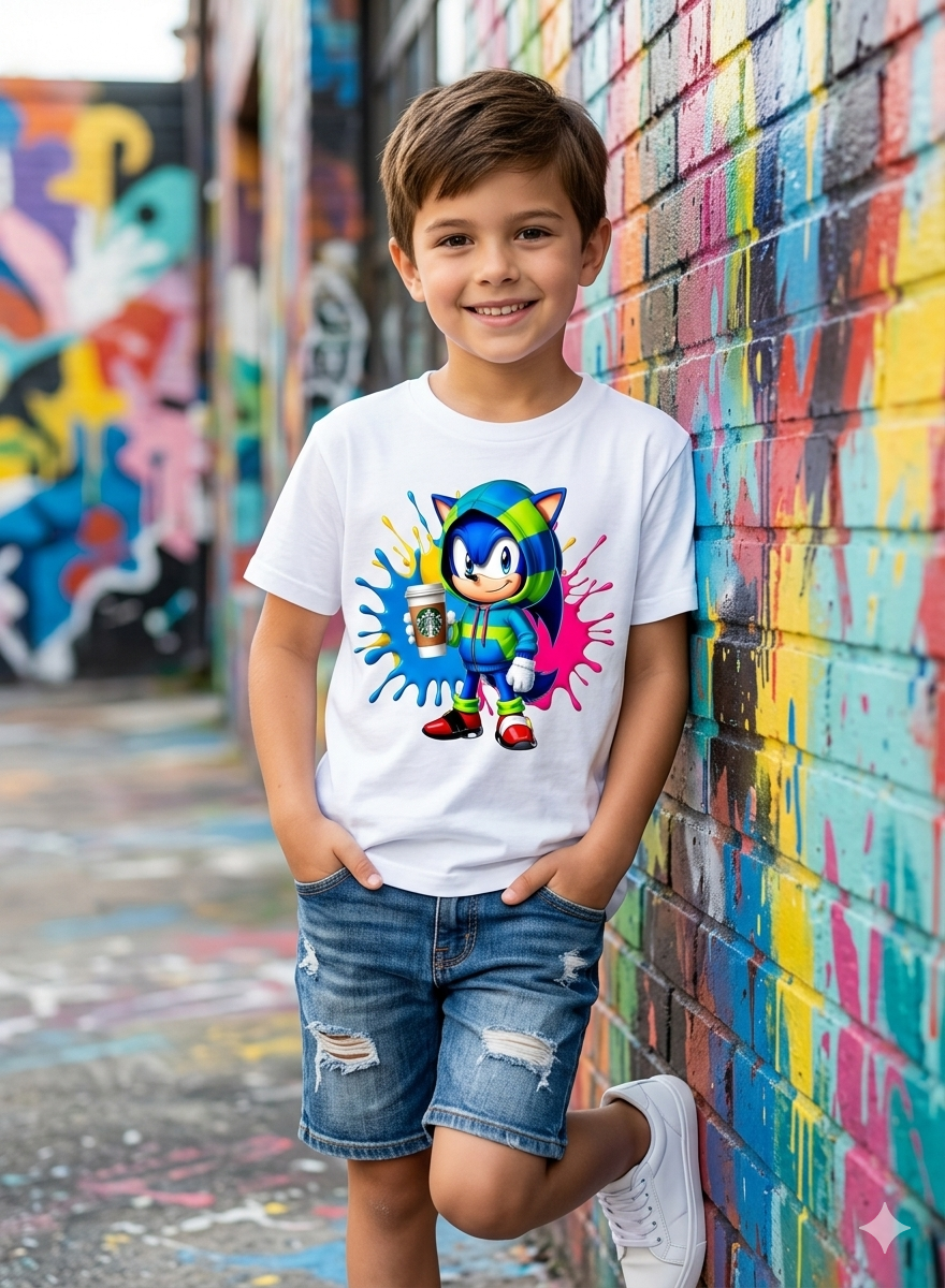 Sonic Kid Cotton T-Shirt Half Sleeves TTF-1015