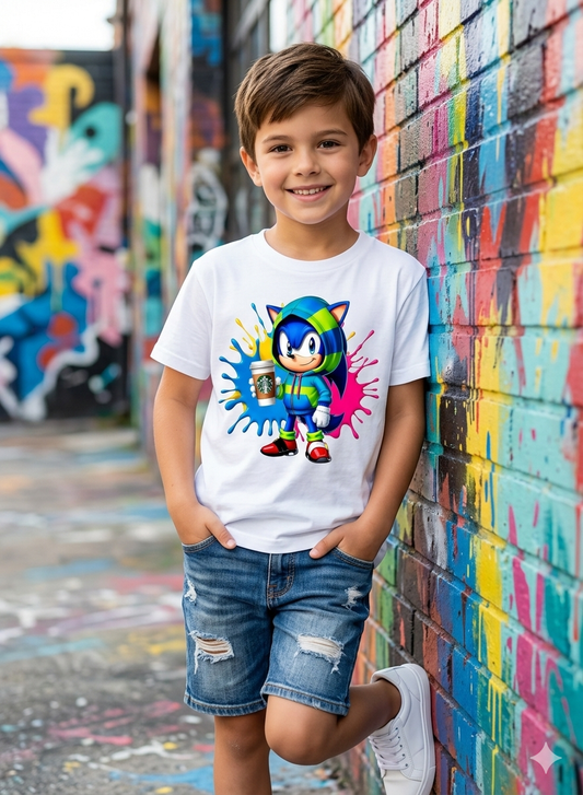 Sonic Kid Cotton T-Shirt Half Sleeves TTF-1015