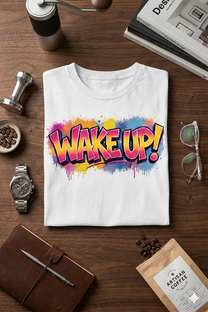 Wake Up Men Cotton T-Shirt Half Sleeves TTF-519