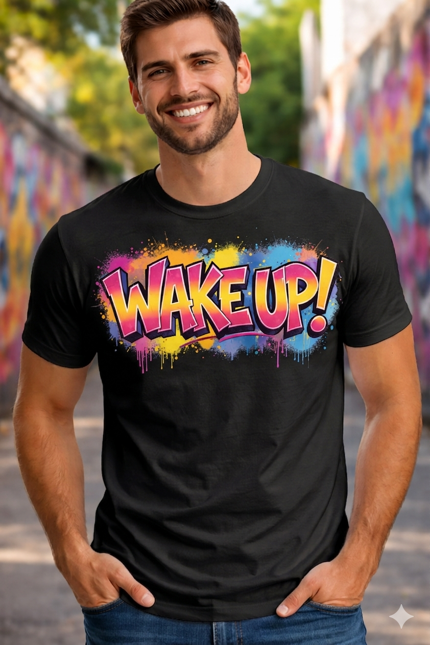Wake Up Men Cotton T-Shirt Half Sleeves TTF-519