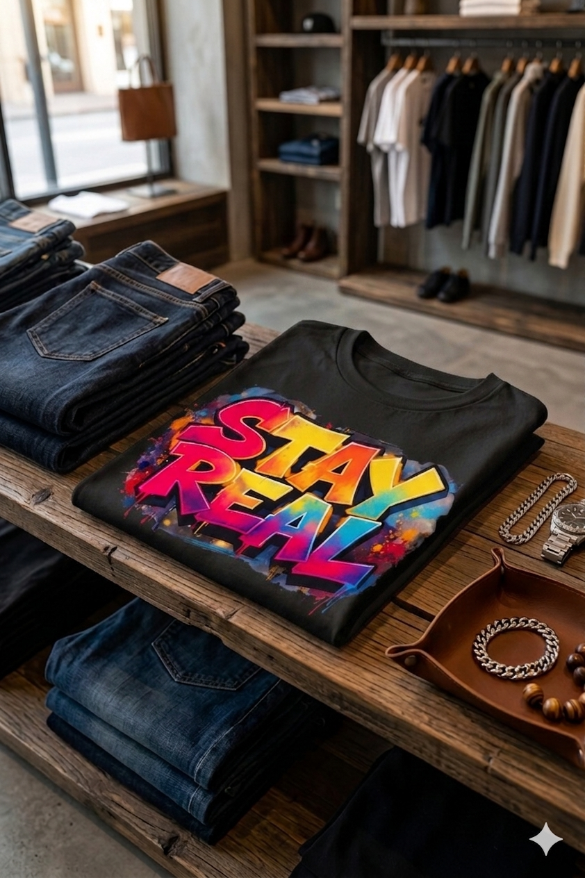 Stay Real Men Cotton Half Sleeves T-Shirt TTF-504 - The Trendy Fashions
