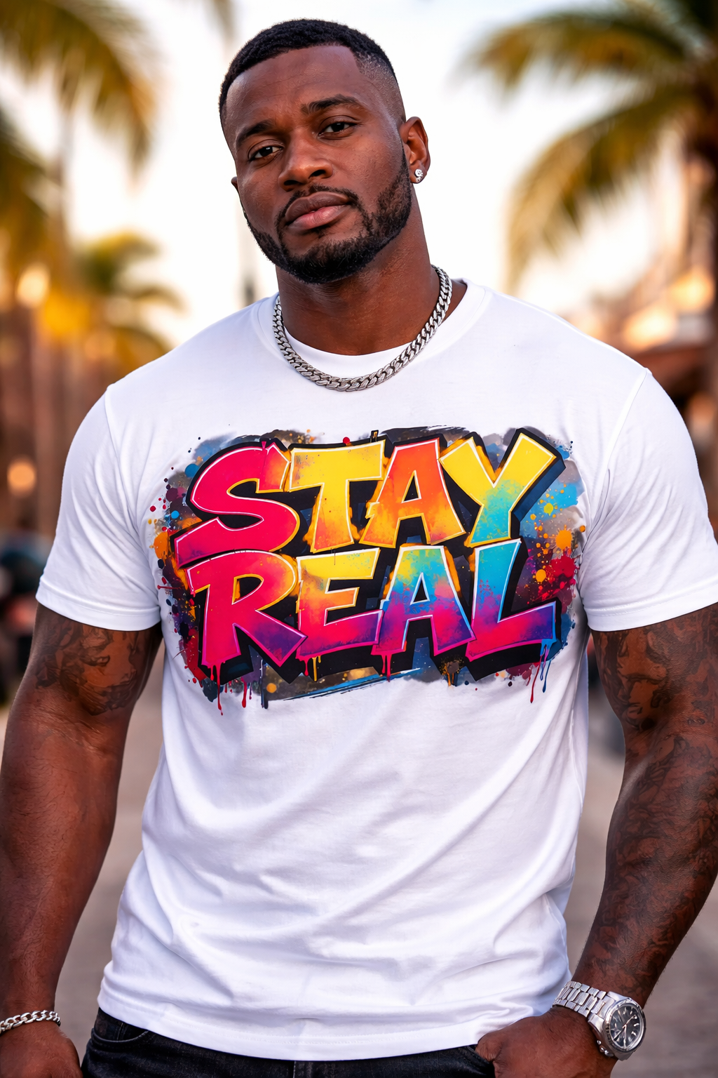 Stay Real Men Cotton Half Sleeves T-Shirt TTF-504 - The Trendy Fashions