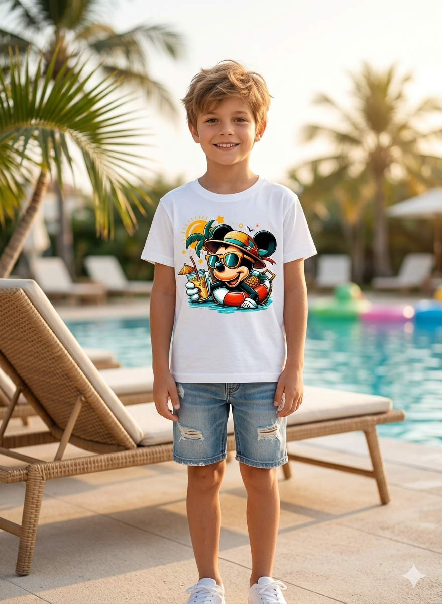 Mickey Mouse  Kid Cotton T-Shirt Half Sleeves TTF-1022