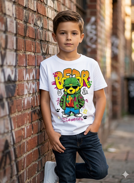 Bear Kid Cotton T-Shirt Half Sleeves TTF-1021