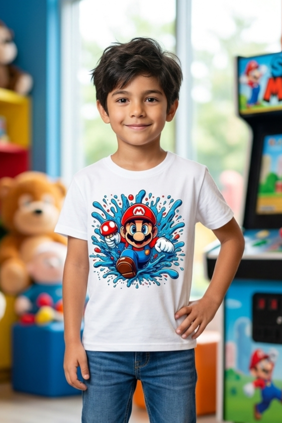 Mario Kid Cotton T-Shirt Half Sleeves TTF-1002