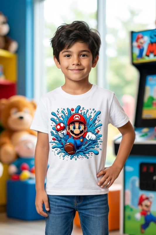 Mario Kid Cotton T-Shirt Half Sleeves TTF-1002