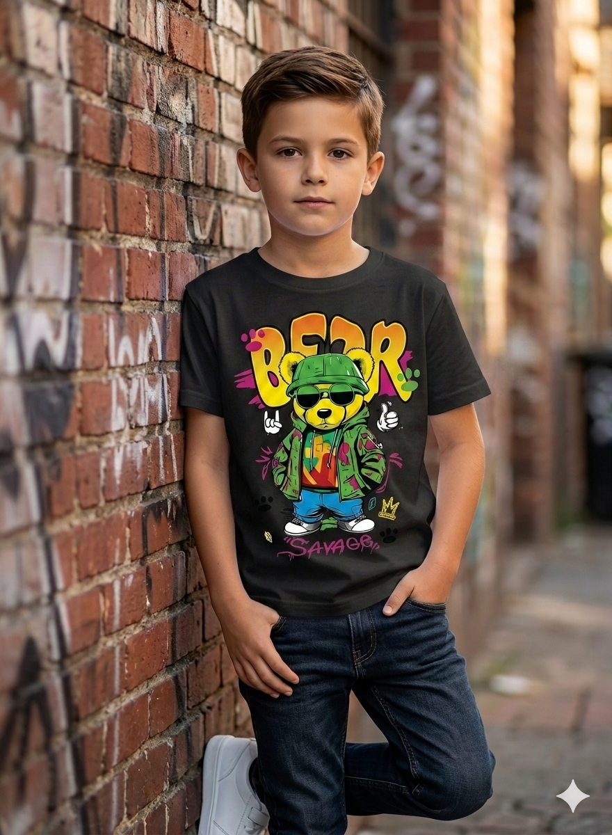 Bear Kid Cotton T-Shirt Half Sleeves TTF-1021