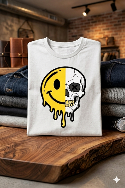 Skull Smile Men premium Cotton T-Shirt Half Sleeves TTF-601