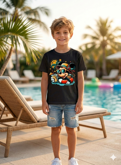 Mickey Mouse  Kid Cotton T-Shirt Half Sleeves TTF-1022
