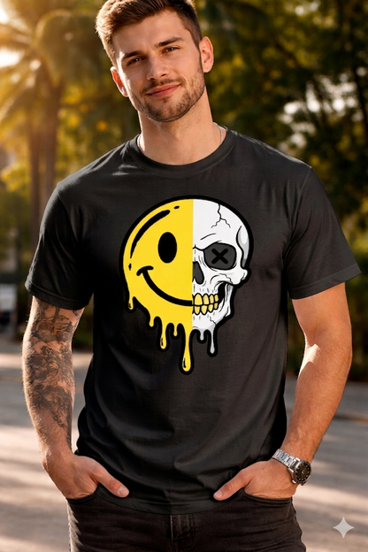 Skull Smile Men premium Cotton T-Shirt Half Sleeves TTF-601
