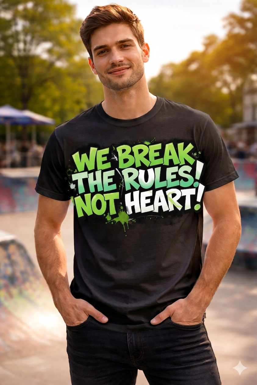 We Break the Rules! Men Cotton Half Sleeves T-Shirt TTF-508 - The Trendy Fashions