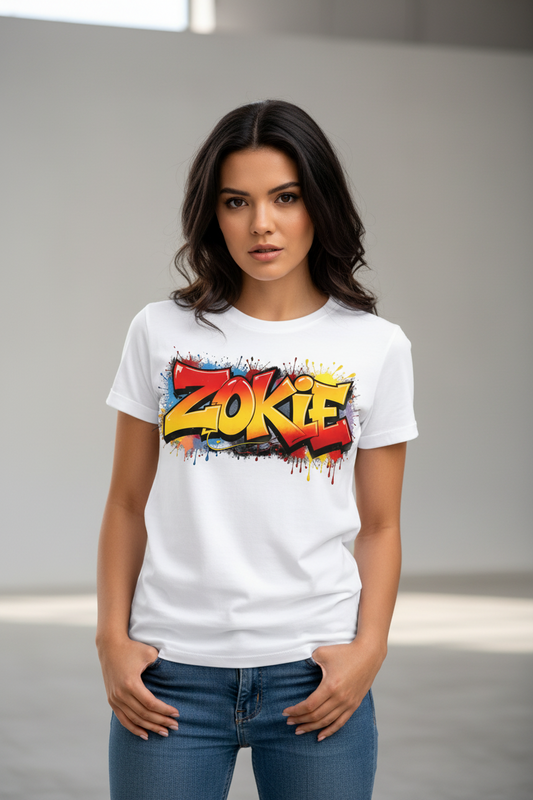 ZOKIE Female Smile Cotton Half Sleeves T-Shirt TTF-502