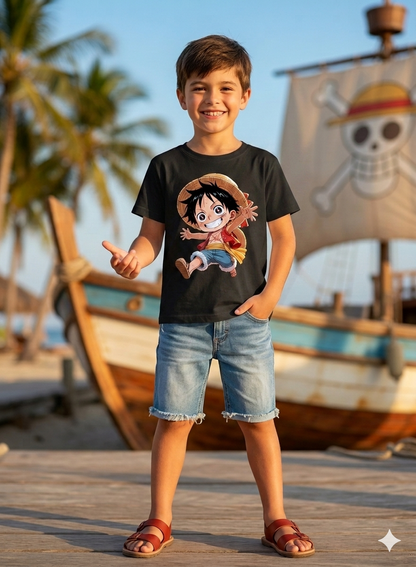 Monkey D Luffy Kid Cotton T-Shirt Half Sleeves TTF-1020