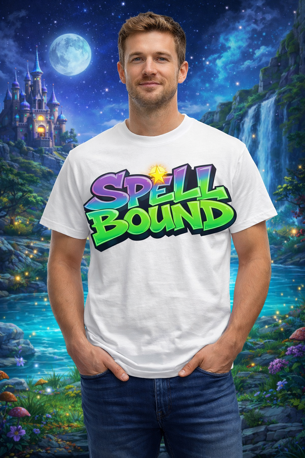 Spell Bound Men Cotton T-Shirt Half Sleeves TTF-516 - The Trendy Fashions