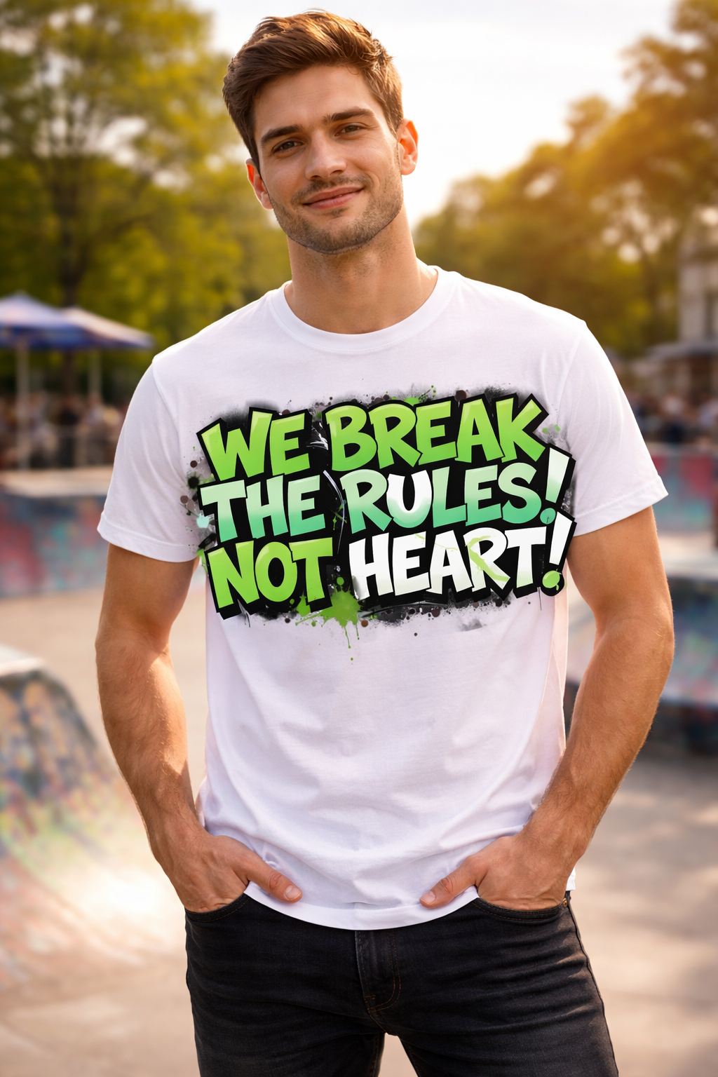 We Break the Rules! Men Cotton Half Sleeves T-Shirt TTF-508 - The Trendy Fashions