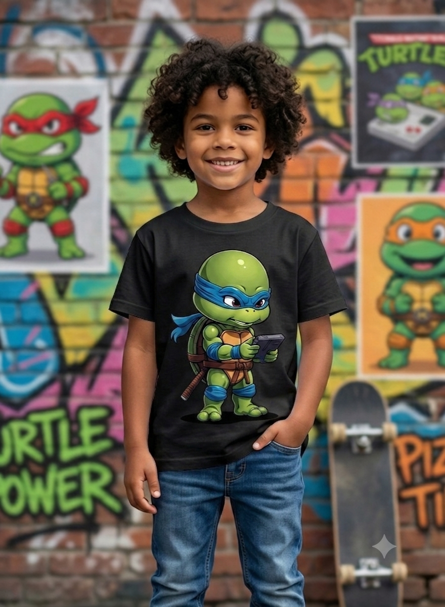 Ninja Turtle Kid Cotton T-Shirt Half Sleeves TTF-1013