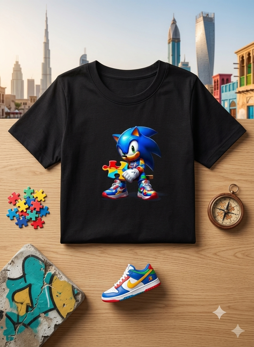 Sonic Kid Cotton T-Shirt Half Sleeves TTF-1006