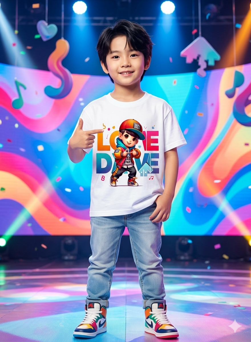 Love Dive Kid Cotton T-Shirt Half Sleeves TTF-1008