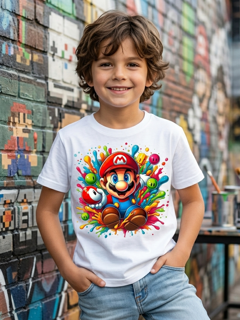 Mario Kid Cotton T-Shirt Half Sleeves TTF-1011