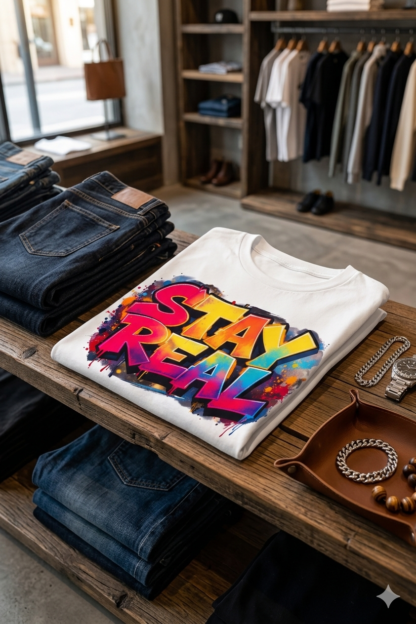 Stay Real Men Cotton Half Sleeves T-Shirt TTF-504 - The Trendy Fashions