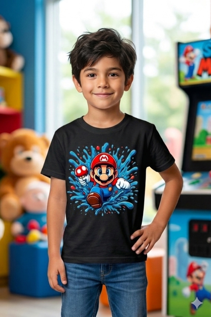 Mario Kid Cotton T-Shirt Half Sleeves TTF-1002