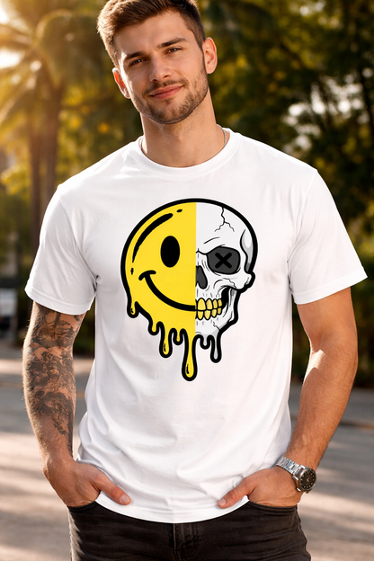 Skull Smile Men premium Cotton T-Shirt Half Sleeves TTF-601