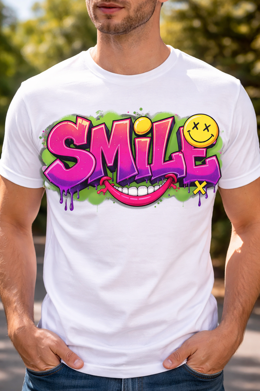 Men Smile Cotton Half Sleeves T-Shirt with Smile TTF-501