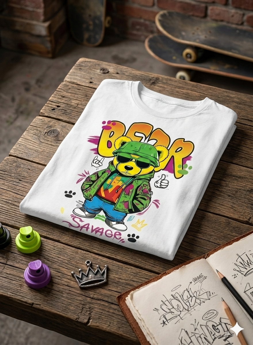 Bear Kid Cotton T-Shirt Half Sleeves TTF-1021
